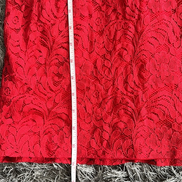 Liz Claiborne Red Lace Dress - Picture 9 of 9